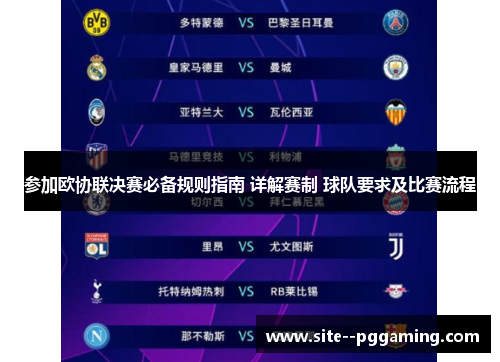 参加欧协联决赛必备规则指南 详解赛制 球队要求及比赛流程